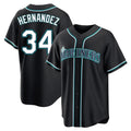 tocy S.Mariners #34 Felix Hernandez Player Black Fashion Home Limited Stitched Jerseys