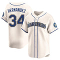 tocy S.Mariners #34 Felix Hernandez Player Cream Home Limited Stitched Jerseys