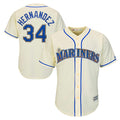 tocy S.Mariners #34 Felix Hernandez Player Cream Majestic Home Cool Base Limited Stitched Jerseys