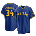 tocy S.Mariners #34 Felix Hernandez Player Royal City Connect Home Game Stitched Jerseys