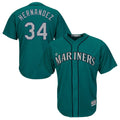 tocy S.Mariners #34 Felix Hernandez Player Teal Majestic Cool Base Limited Stitched Jerseys
