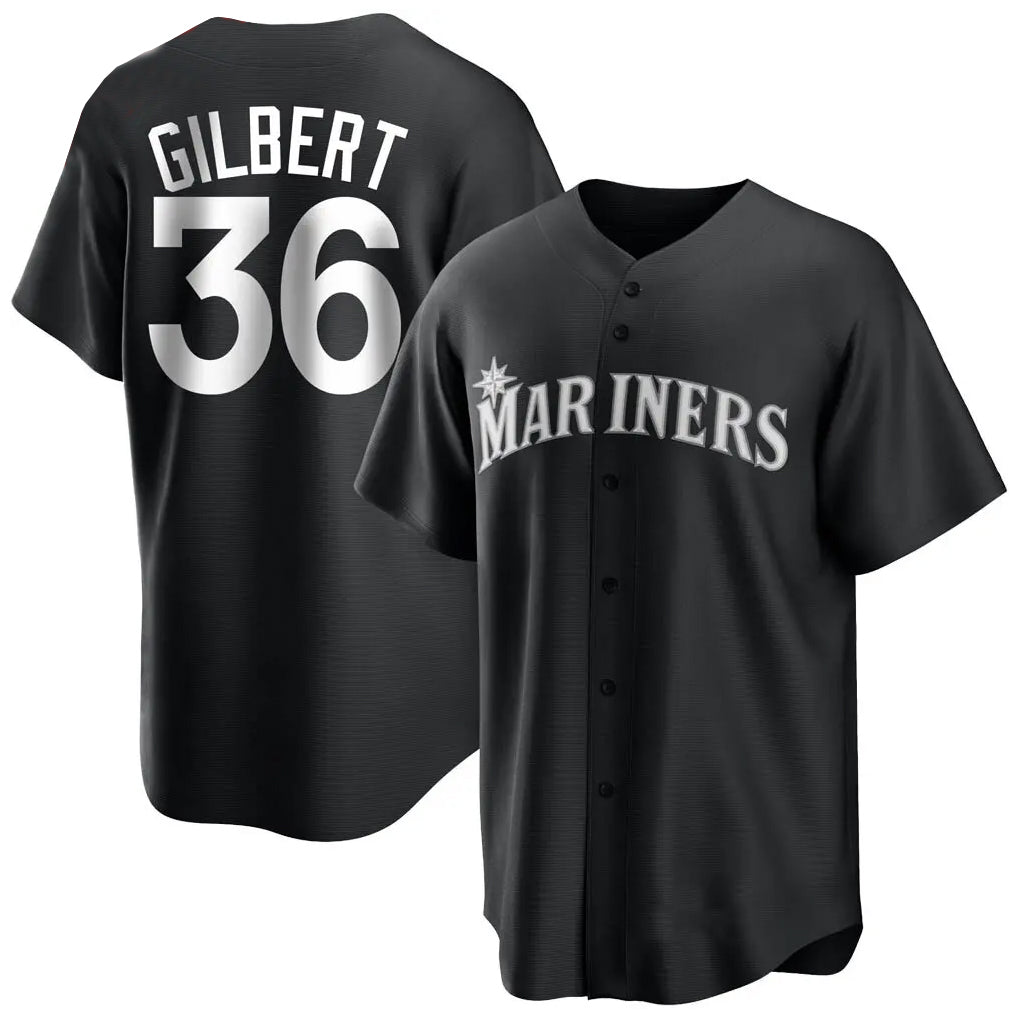 tocy S.Mariners #36 Logan Gilbert Player Black Home Limited Stitched Jerseys