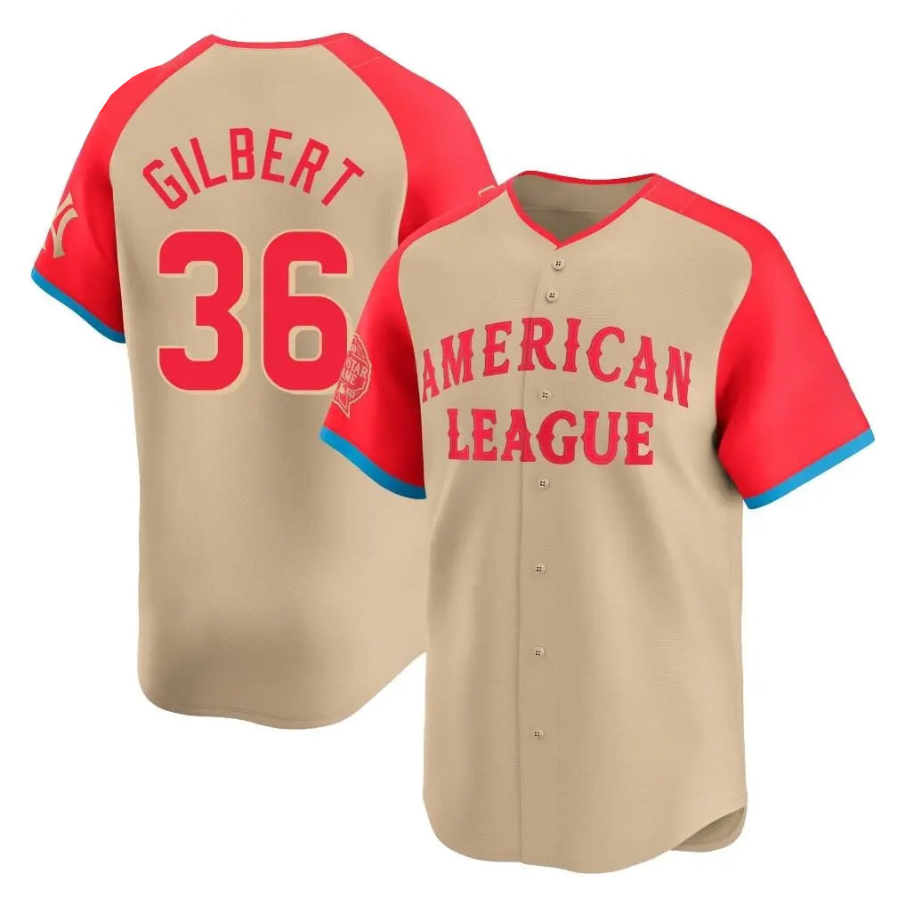 tocy S.Mariners #36 Logan Gilbert Player Cream American League All-Star Limited Game Stitched Jerseys