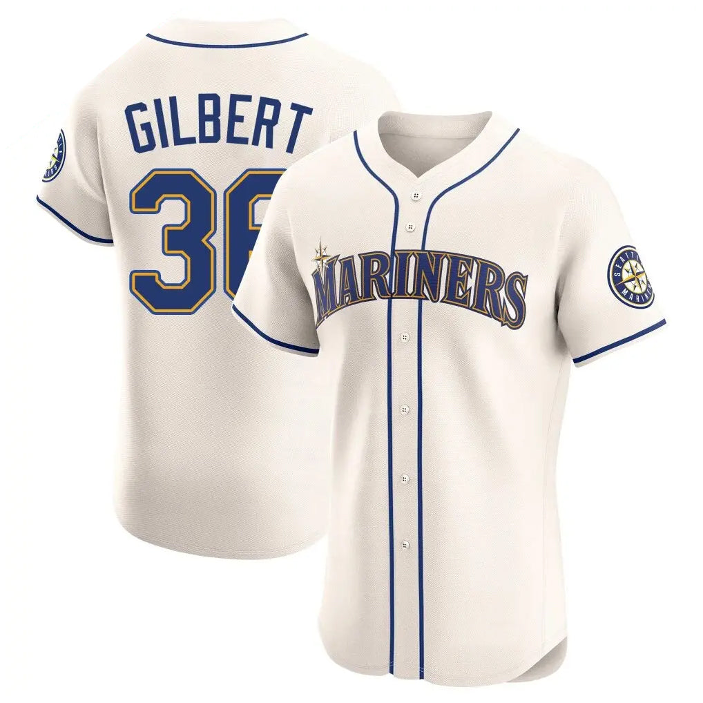 tocy S.Mariners #36 Logan Gilbert Player Cream Home Limited Elite Stitched Jerseys
