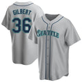 tocy S.Mariners #36 Logan Gilbert Player Gray Home Game Stitched Jerseys