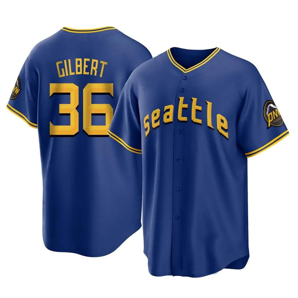 tocy S.Mariners #36 Logan Gilbert Player Royal City Connect Home Game Stitched Jerseys