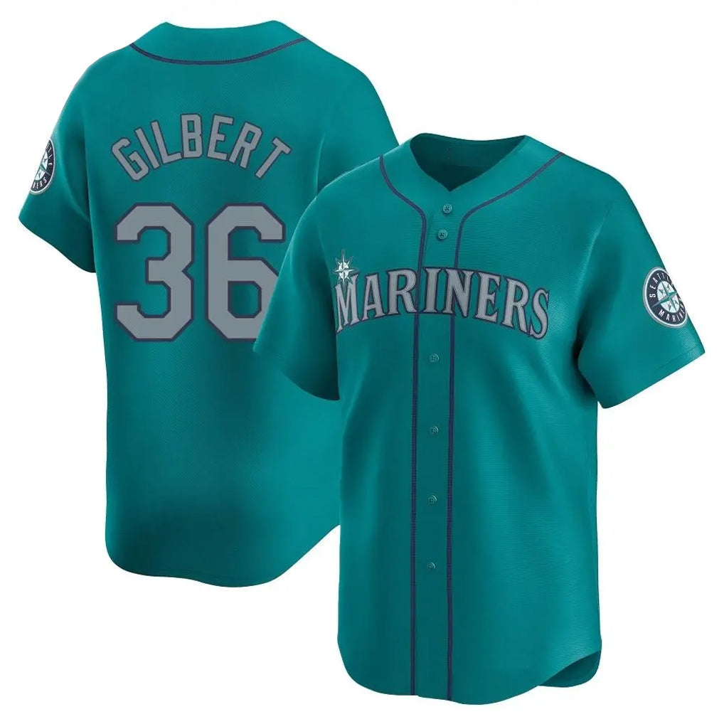 tocy S.Mariners #36 Logan Gilbert Player Teal Home Limited Stitched Jerseys