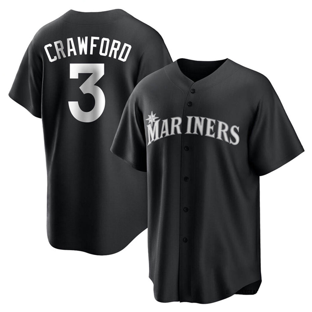 tocy S.Mariners #3 J.P. Crawford Player Black Home Limited Stitched Jerseys