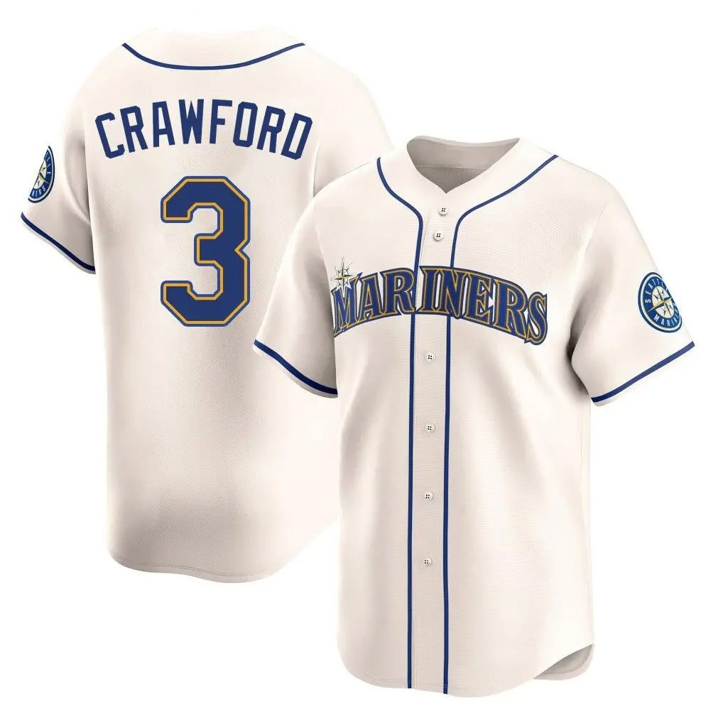 tocy S.Mariners #3 J.P. Crawford Player Cream Home Limited Stitched Jerseys
