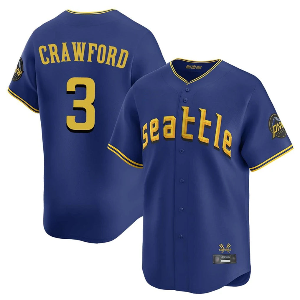 tocy S.Mariners #3 J.P. Crawford Player Royal City Connect Home Limited Stitched Jerseys