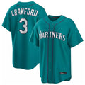 tocy S.Mariners #3 J.P. Crawford Player Teal Home Game Stitched Jerseys