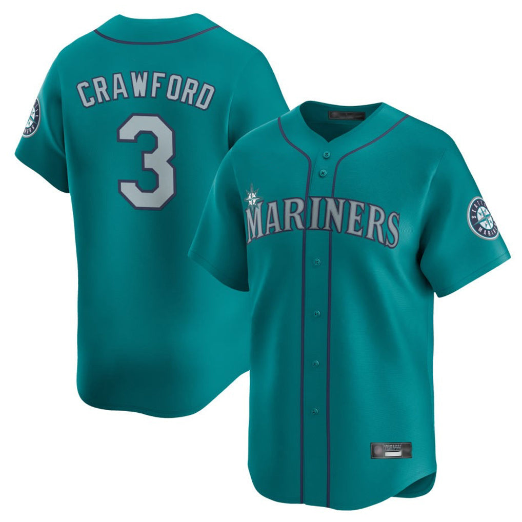 tocy S.Mariners #3 J.P. Crawford Player Teal Home Limited Stitched Jerseys