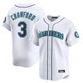 tocy S.Mariners #3 J.P. Crawford Player White Home Limited Stitched Jerseys
