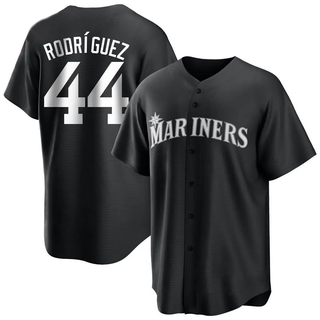 tocy S.Mariners #44 Julio Rodriguez Player Black Home Limited Stitched Jerseys
