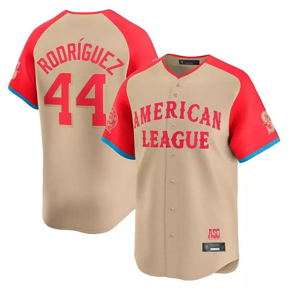 tocy S.Mariners #44 Julio Rodriguez Player Cream American League All-Star Game Limited Stitched Jerseys
