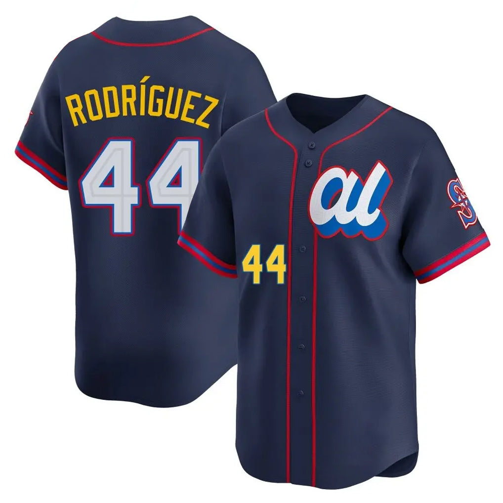 tocy S.Mariners #44 Julio Rodriguez Player Navy American League All-Star Edition Limited Stitched Jerseys