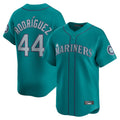 tocy S.Mariners #44 Julio Rodriguez Player Teal Home Limited Stitched Jerseys