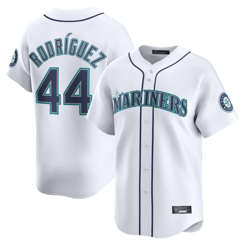 tocy S.Mariners #44 Julio Rodriguez Player White Home Limited Stitched Jerseys