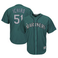 tocy S.Mariners #51 Ichiro Suzuki Player Aqua Majestic Cool Base Limited Stitched Jerseys