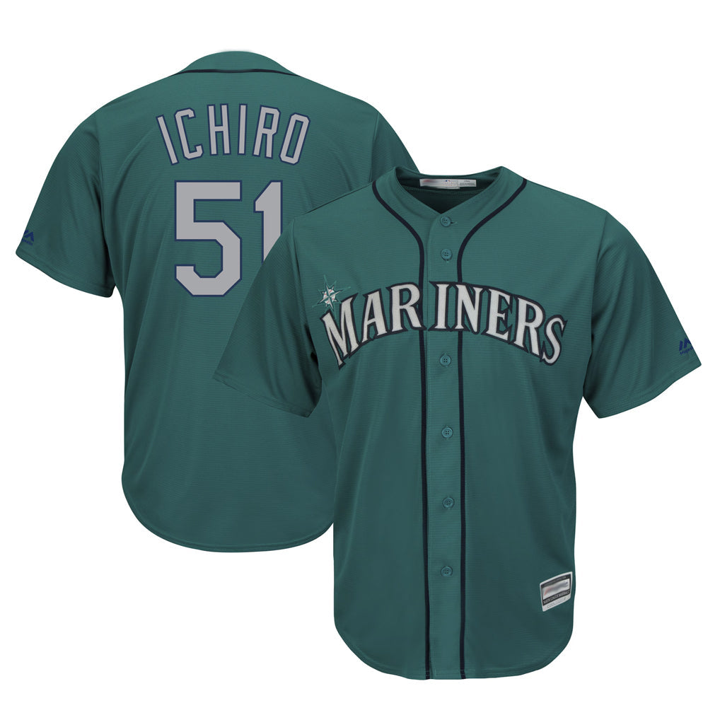 tocy S.Mariners #51 Ichiro Suzuki Player Aqua Majestic Cool Base Limited Stitched Jerseys