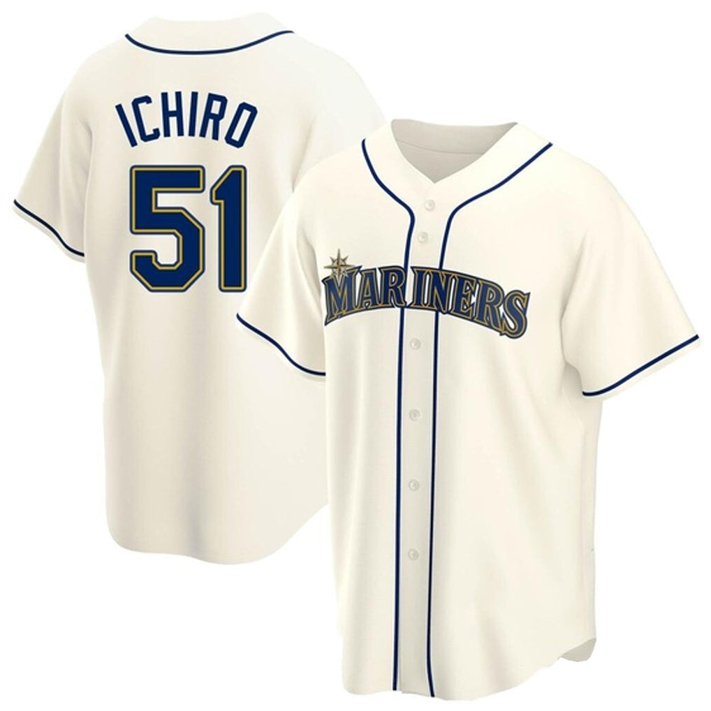 tocy S.Mariners #51 Ichiro Suzuki Player Cream Home Game Stitched Jerseys