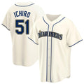 tocy S.Mariners #51 Ichiro Suzuki Player Cream Home Game Stitched Jerseys