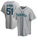 tocy S.Mariners #51 Ichiro Suzuki Player Gray Home Game Stitched Jerseys