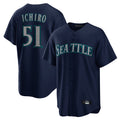 tocy S.Mariners #51 Ichiro Suzuki Player Navy Home Game Stitched Jerseys