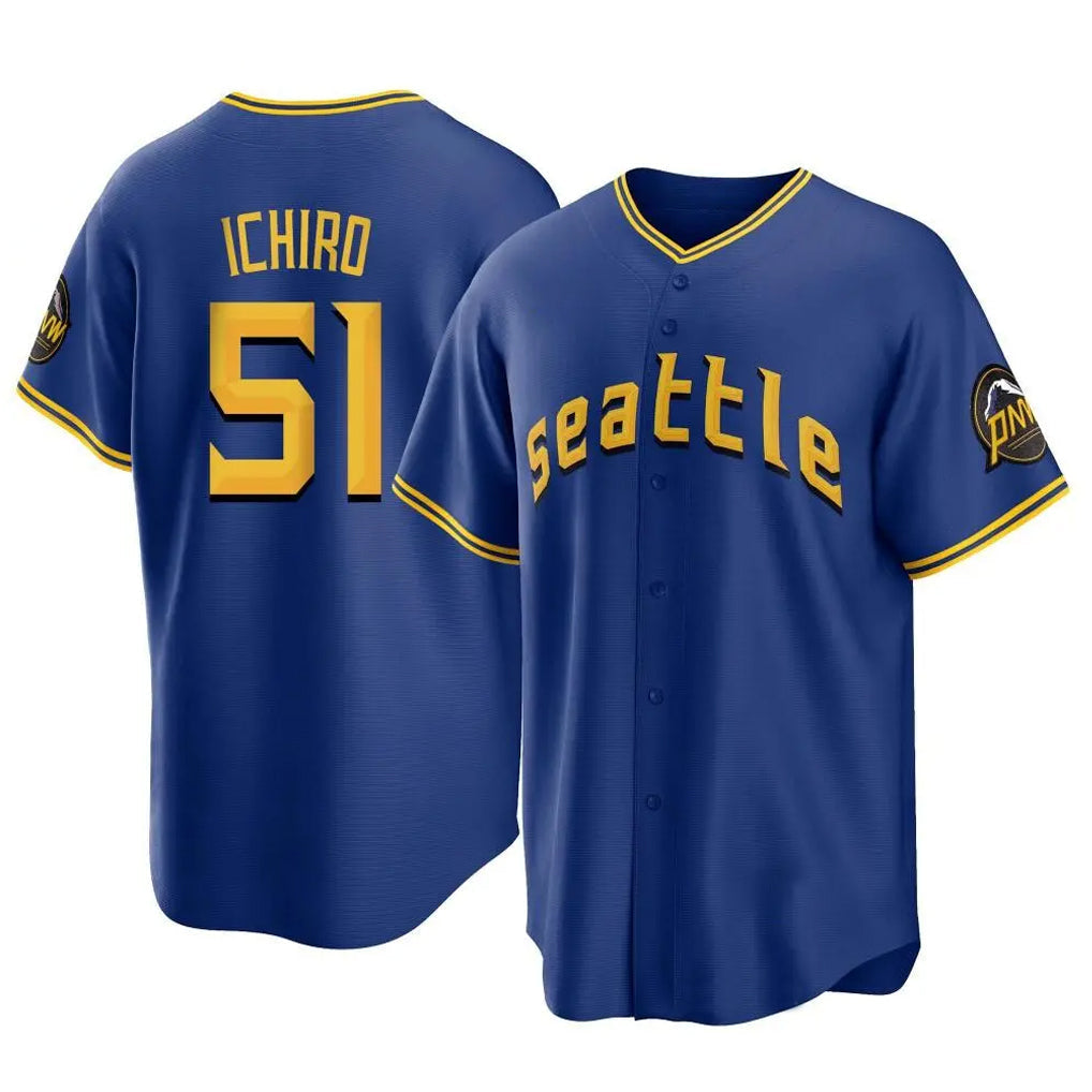 tocy S.Mariners #51 Ichiro Suzuki Player Royal City Connect Home Game Stitched Jerseys