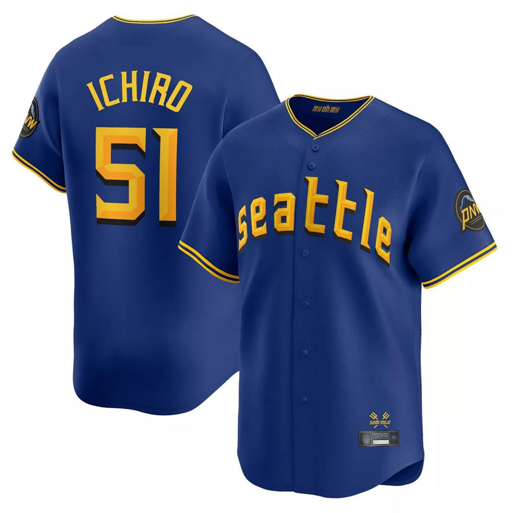 tocy S.Mariners #51 Ichiro Suzuki Player Royal City Connect Home Limited Stitched Jerseys