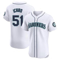 tocy S.Mariners #51 Ichiro Suzuki Player White Home Limited Elite Stitched Jerseys