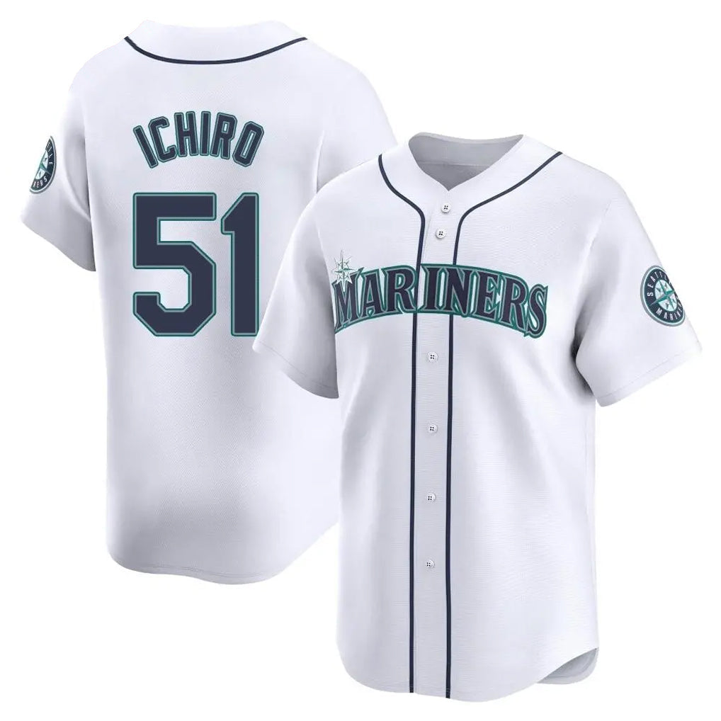 tocy S.Mariners #51 Ichiro Suzuki Player White Home Limited Stitched Jerseys
