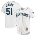 tocy S.Mariners #51 Ichiro Suzuki Player White Mitchell & Ness All-Star Game Cooperstown Collection Authentic Limited Stitched Jerseys