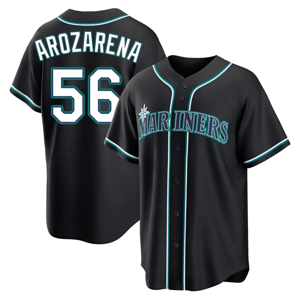 tocy S.Mariners #56 Randy Arozarena Player Black Fashion Home Limited Stitched Jerseys