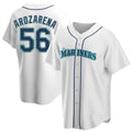 tocy S.Mariners #56 Randy Arozarena Player White Home Game Stitched Jerseys