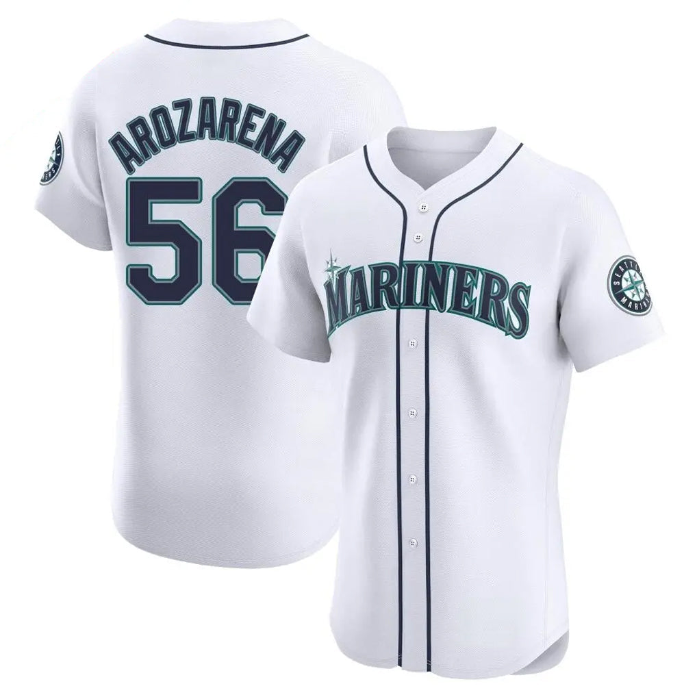 tocy S.Mariners #56 Randy Arozarena Player White Home Limited Elite Stitched Jerseys