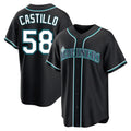 tocy S.Mariners #58 Luis Castillo Player Black Fashion Home Limited Stitched Jerseys