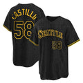 tocy S.Mariners #58 Luis Castillo Player Black Snake Skin City Home Limited Stitched Jerseys