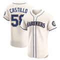 tocy S.Mariners #58 Luis Castillo Player Cream Home Limited Elite Stitched Jerseys