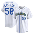 tocy S.Mariners #58 Luis Castillo Player White Throwback Cooperstown Collection Limited Game Stitched Jerseys