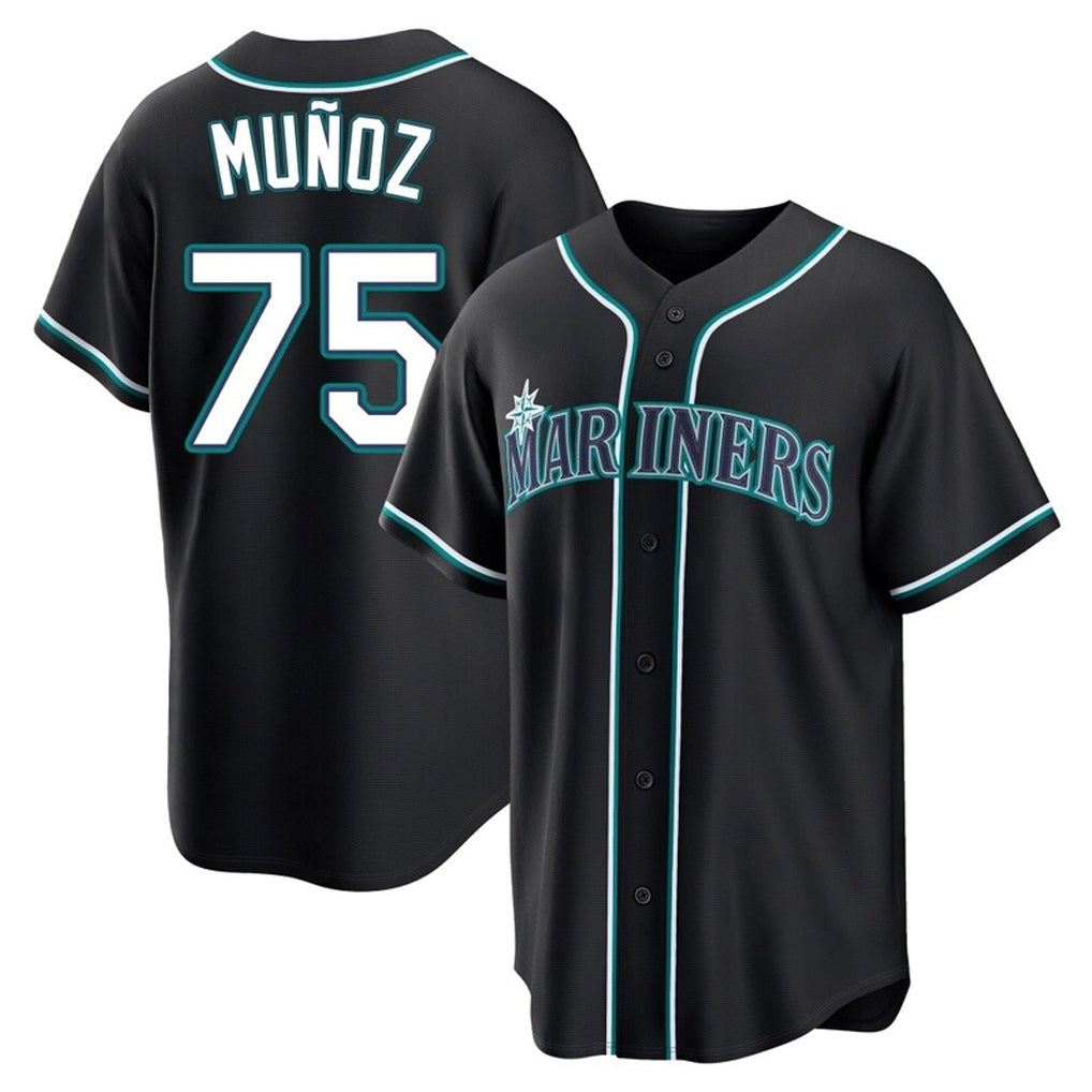 tocy S.Mariners #75 Andres Munoz Player Black Fashion Home Limited Stitched Jerseys