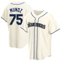 tocy S.Mariners #75 Andres Munoz Player Cream Home Game Stitched Jerseys