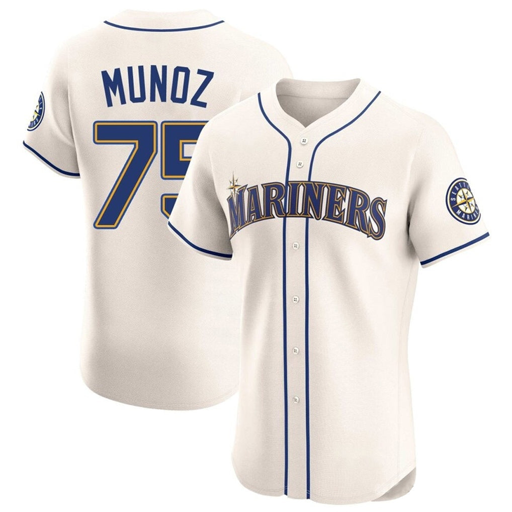 tocy S.Mariners #75 Andres Munoz Player Cream Home Limited Elite Stitched Jerseys