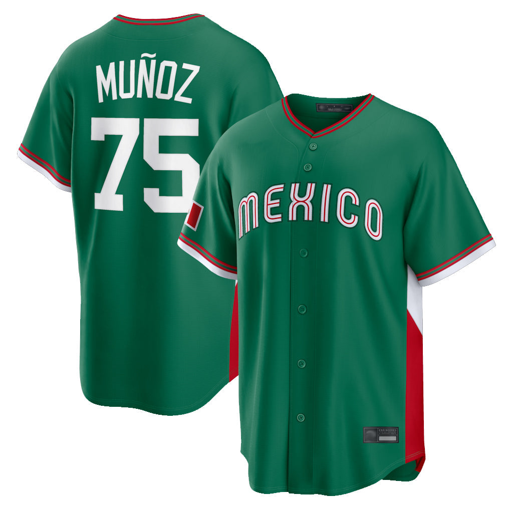 tocy S.Mariners #75 Andres Munoz Player Green 2026 World Classic Road Home Limited Stitched Jerseys