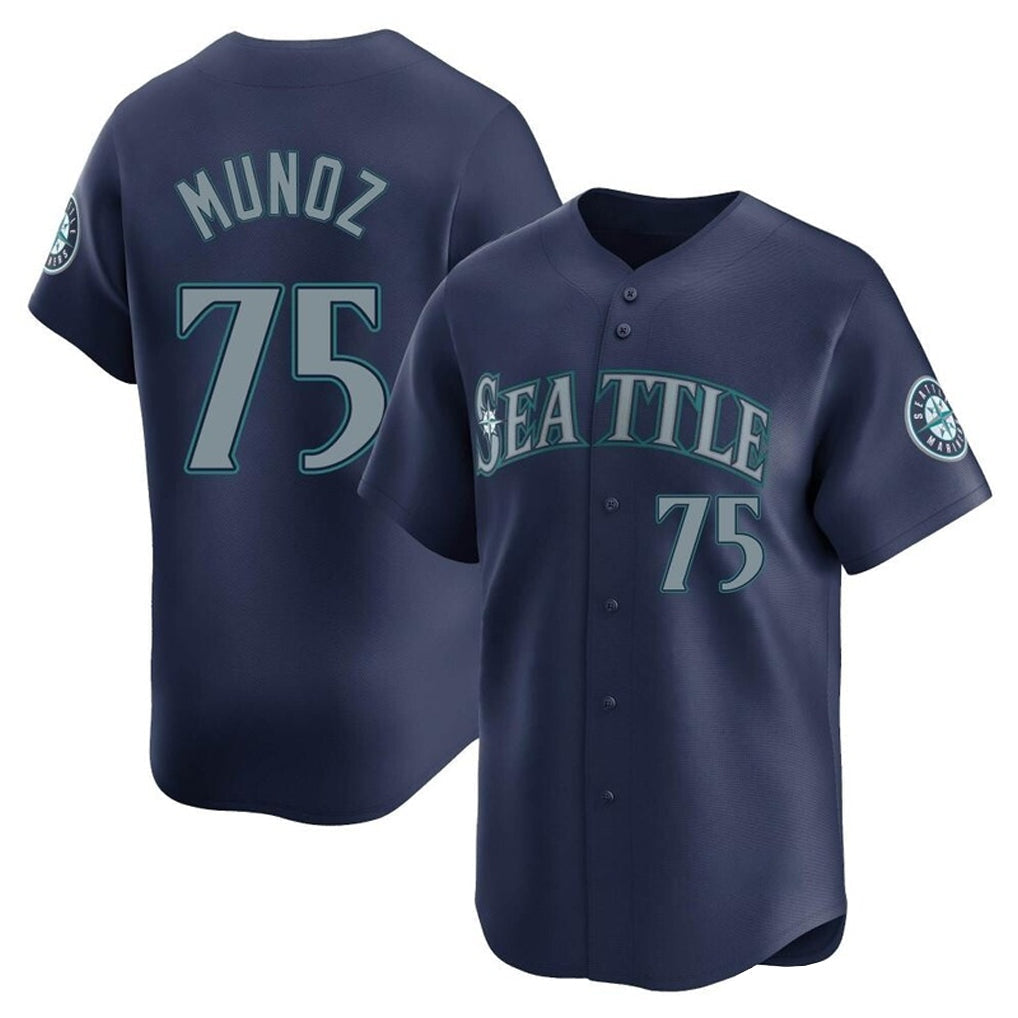 tocy S.Mariners #75 Andres Munoz Player Navy Home Limited Stitched Jerseys