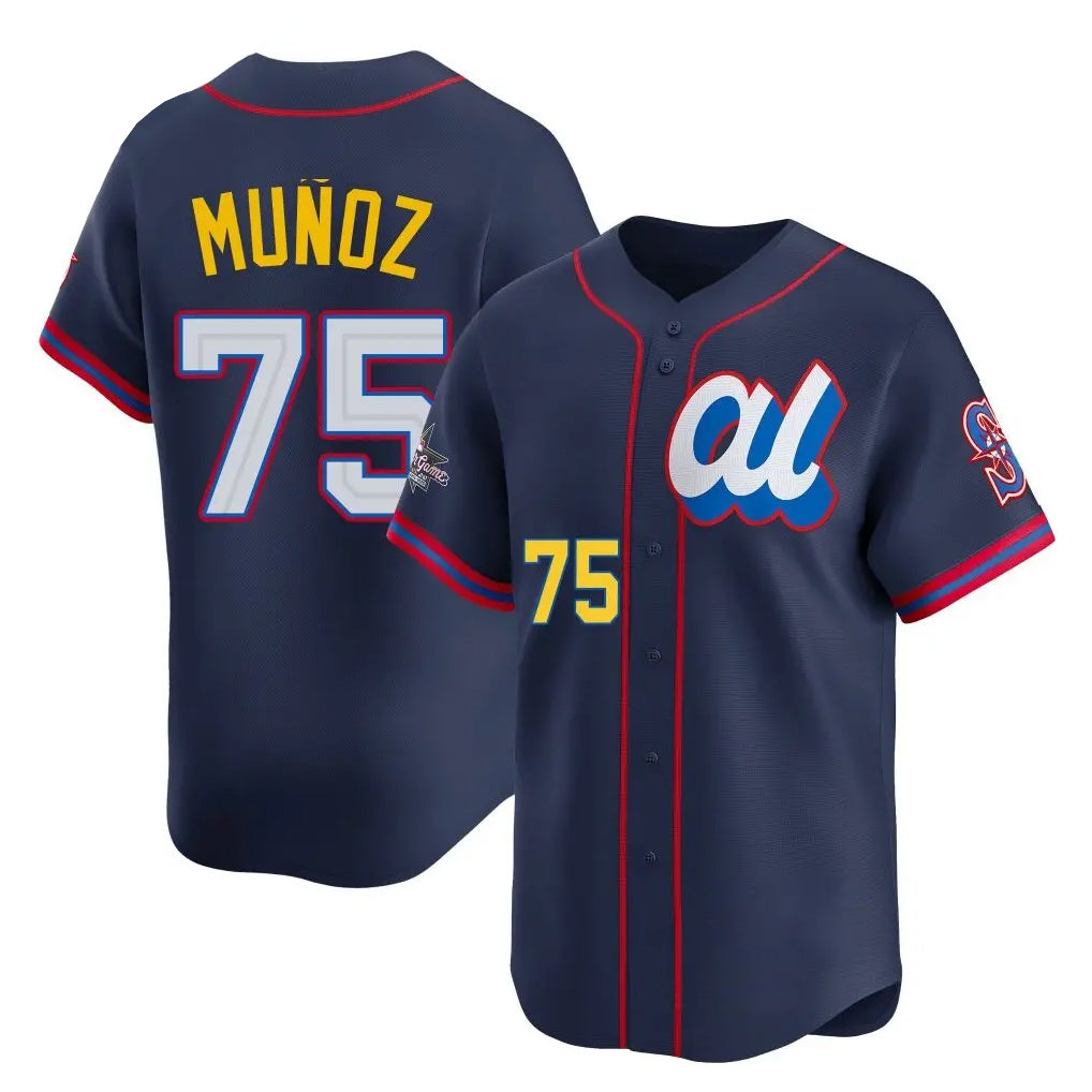tocy S.Mariners #75 Andres Munoz Player Navy Limited American League All-Star Edition Stitched Jerseys