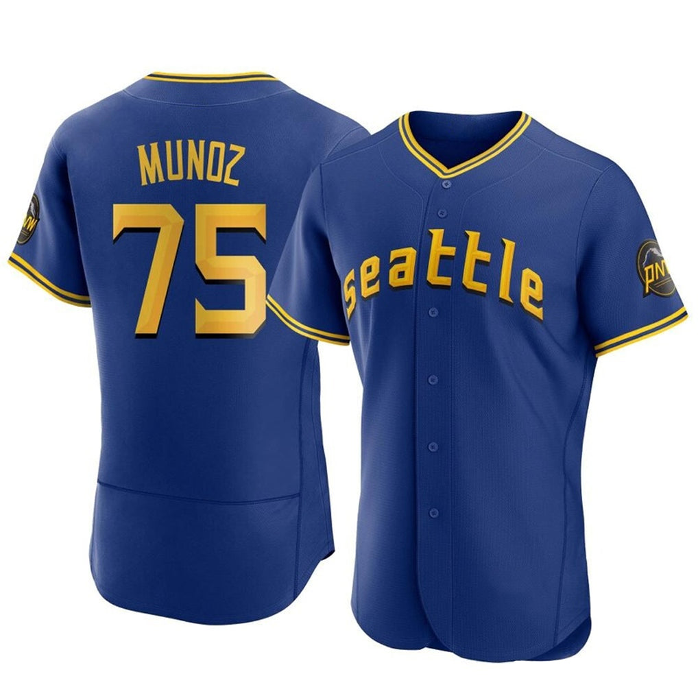 tocy S.Mariners #75 Andres Munoz Player Royal City Connect Home Limited Elite Stitched Jerseys