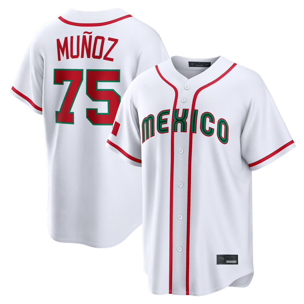 tocy S.Mariners #75 Andres Munoz Player White 2026 World Classic Home Limited Stitched Jerseys