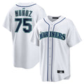 tocy S.Mariners #75 Andres Munoz Player White Home Game Stitched Jerseys