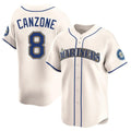 tocy S.Mariners #8 Dominic Canzone Player Cream Home Limited Stitched Jerseys